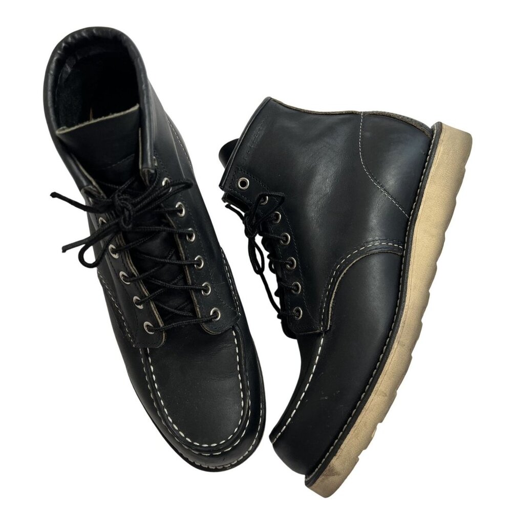 Red Wing Heritage 6 inch Moc Toe Boots in Black Harness Leather
